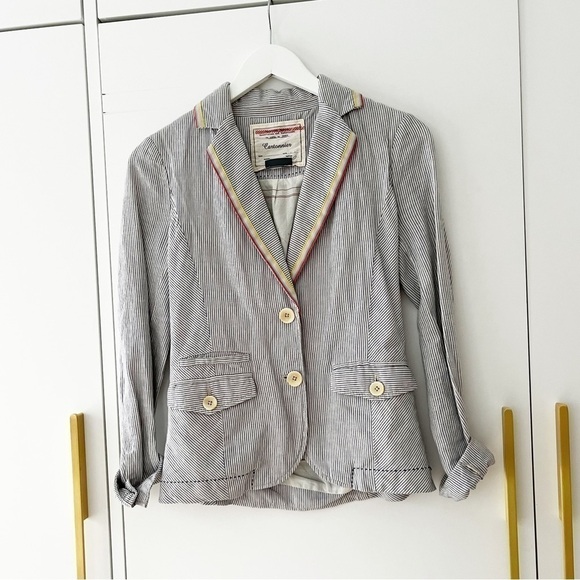 Anthropologie Cartonnier Sunglow striped blazer - Picture 3 of 5